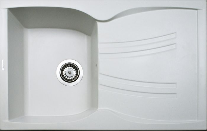 Кухонна мийка Adamant NEW LINE біла 780x495x235 мм, з крилом