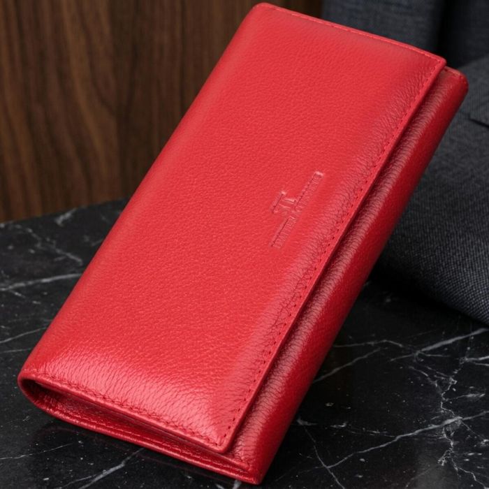 Чудовий жіночий гаманець з натуральної шкіри ST Leather 22524 червоний