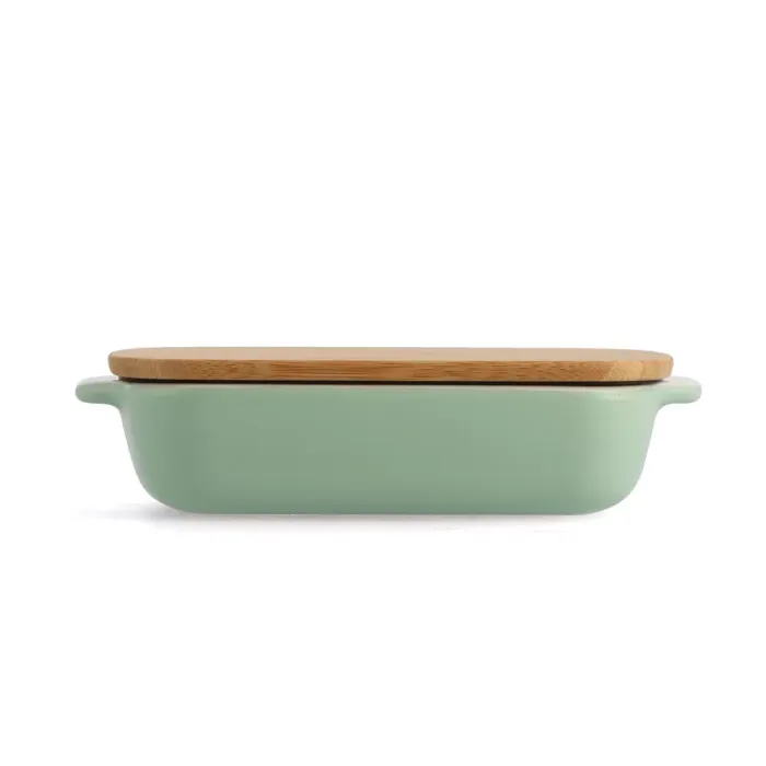 Форма для випічки з кришкою KitchenAid керамогранітна 24,1x15x6 см 0,9 л фісташковий колір (CC007424-001)