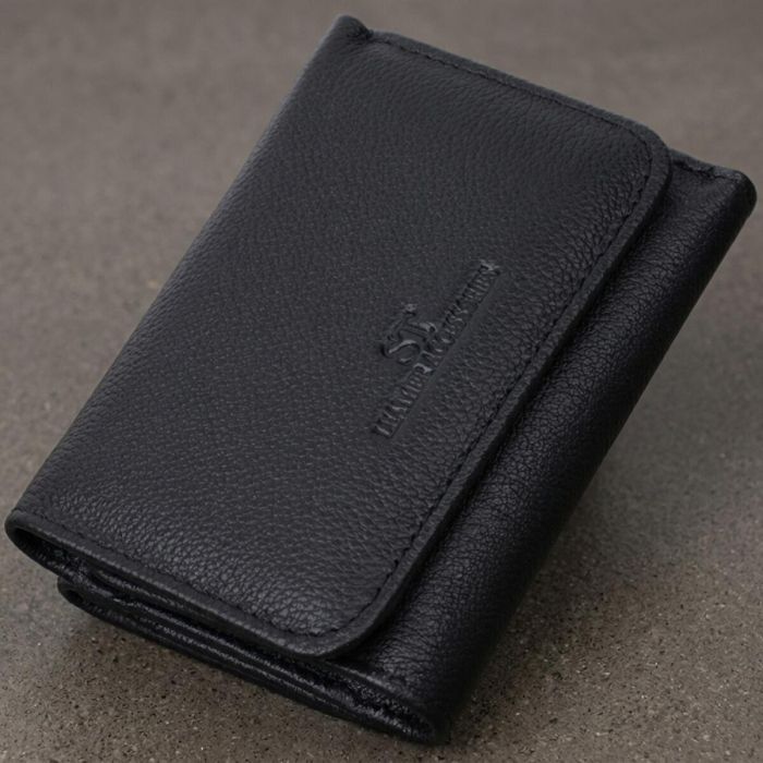 Красиве жіноче портмоне з монетницею з натуральної шкіри ST Leather 22728 чорне