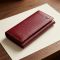 Практичний вертикальний гаманець із натуральної шкіри ST Leather 23085 бордовий