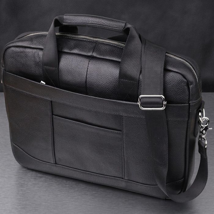 Діловий портфель для чоловіків із натуральної шкіри Vintage 23039 чорний