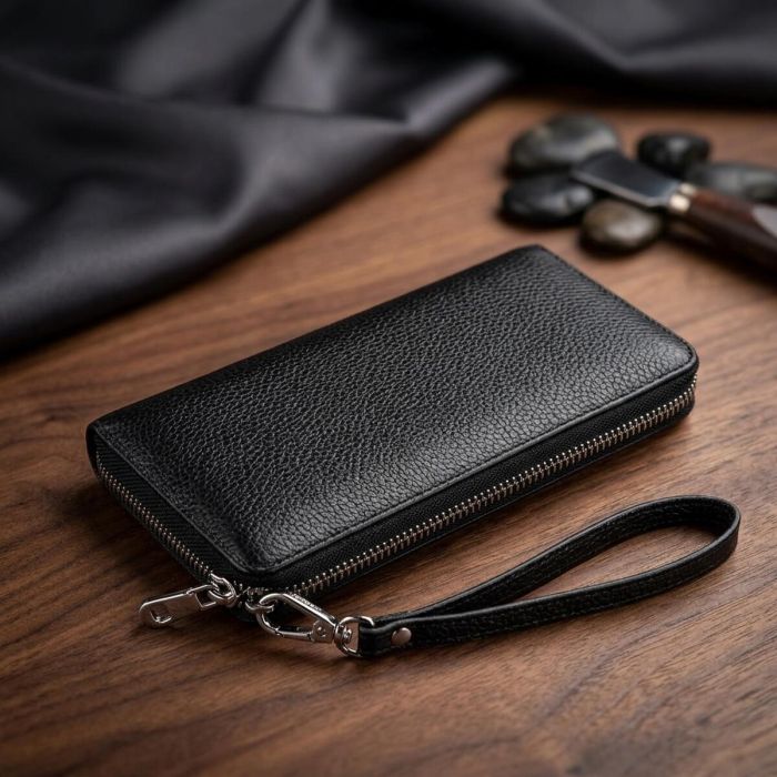 Витончений жіночий гаманець-клатч ST Leather 18852 чорний