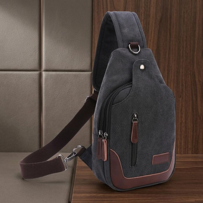 Сумка через плече текстильна 20077 Vintage чорний
