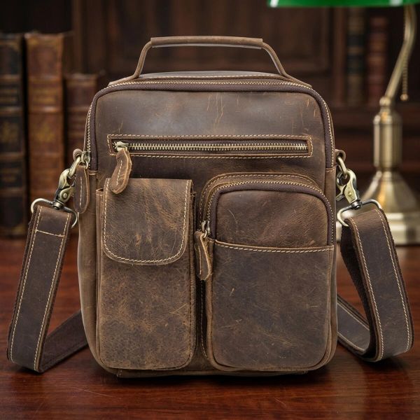 Сумка чоловіча Crazy horse 14692 Vintage коричнева