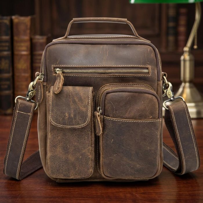 Сумка чоловіча Crazy horse 14692 Vintage коричнева