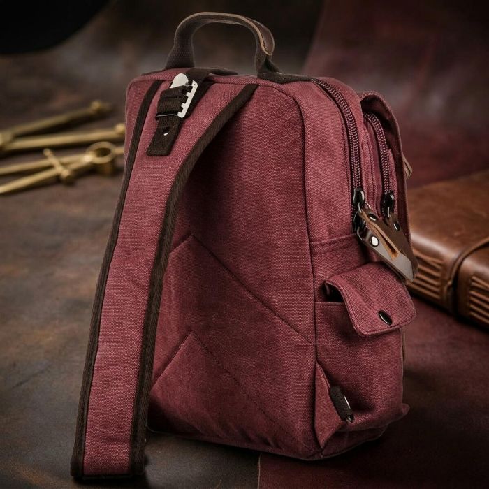 Сумка-рюкзак на одне плече 20140 Vintage малиновий