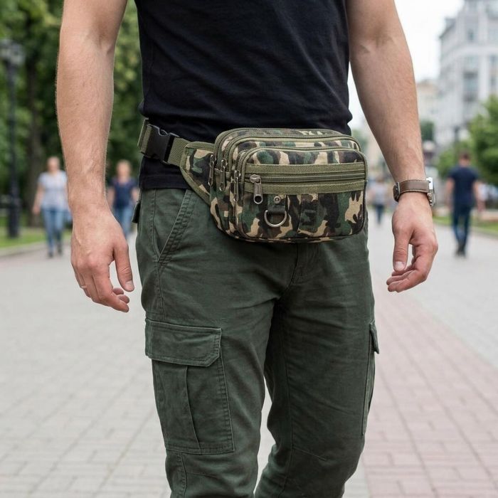Бананка текстильна на пояс 20157 Vintage мілітарі