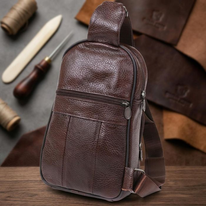 Сумка чоловіча через плече 14986 Vintage коричневий