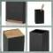 Стакан для зубних щіток KELA Cube, чорний, 7х7х11 см (23687)