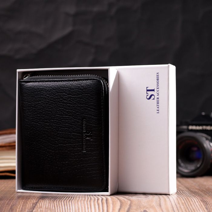 Відмінний жіночий гаманець з натуральної шкіри ST Leather 22449 чорний